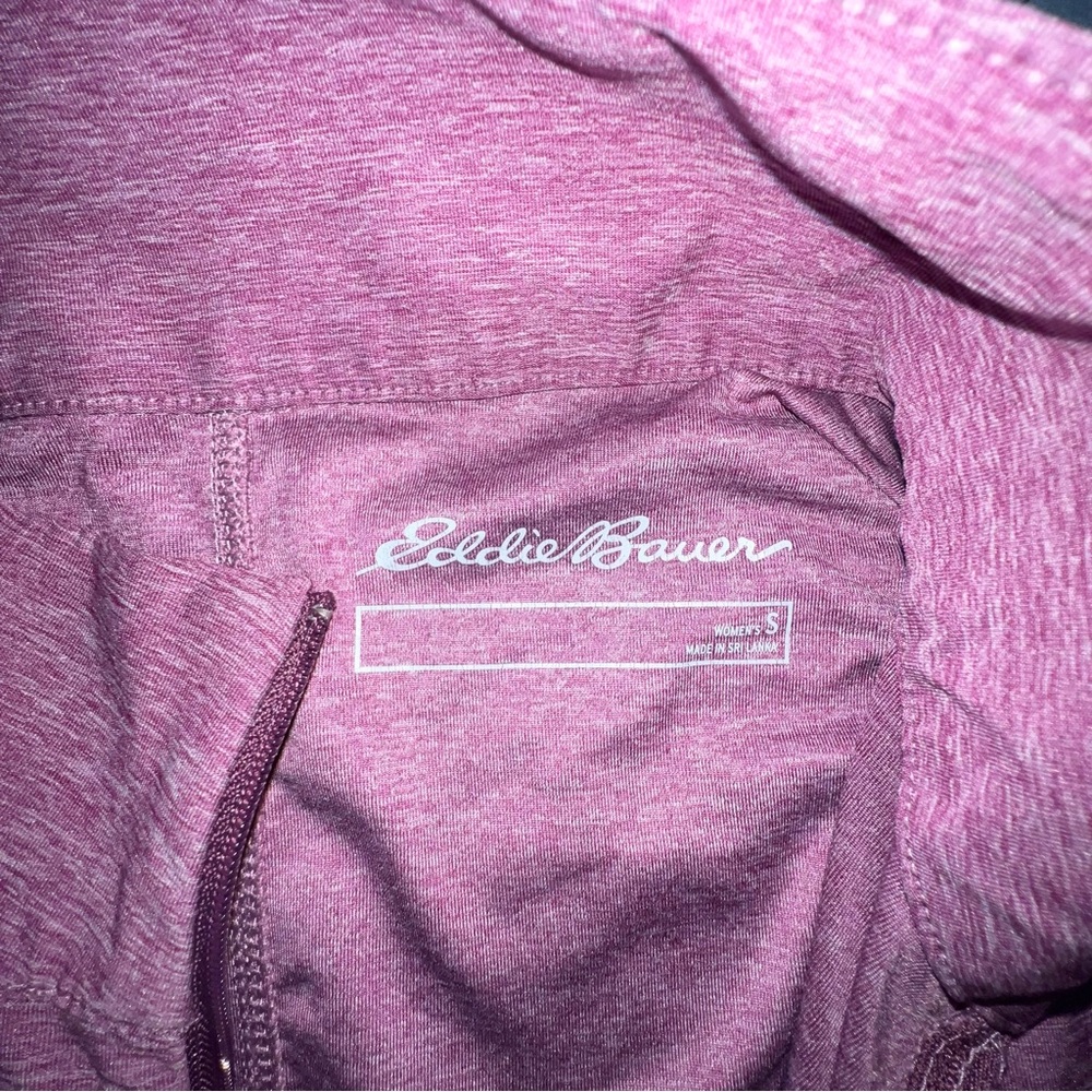 Eddie Bauer Women's Half Zip Pink Sweater - Picture 2 of 6